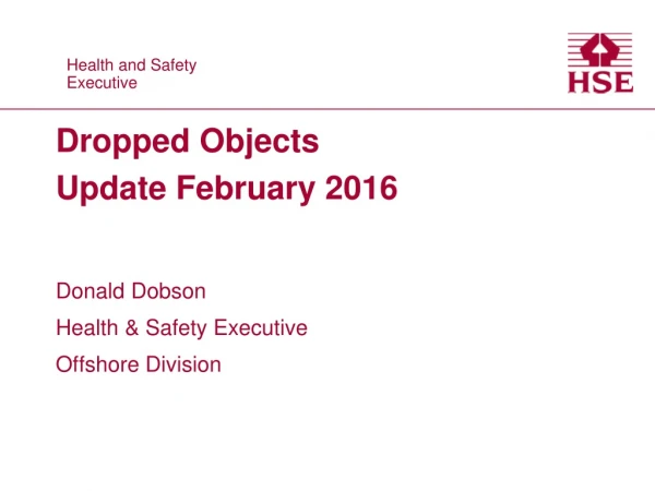 Dropped Objects Update February 2016