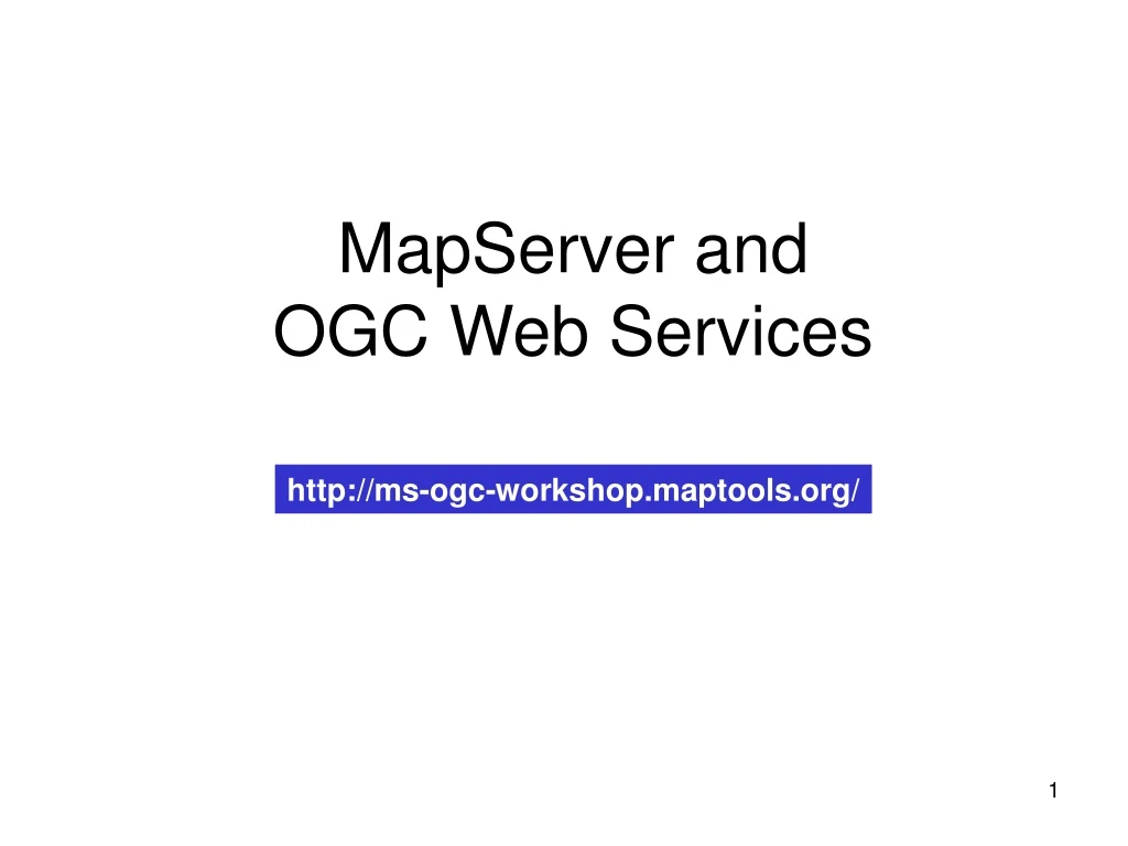 mapserver and ogc web services