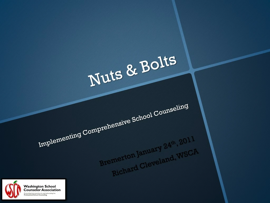 nuts bolts implementing comprehensive school counseling