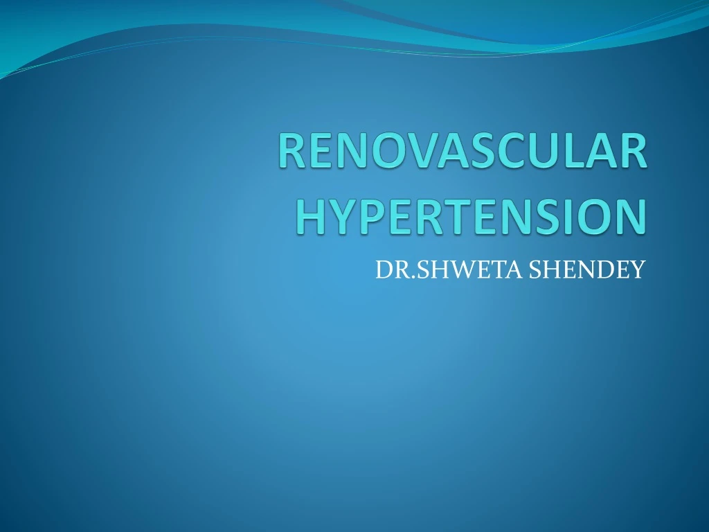 renovascular hypertension