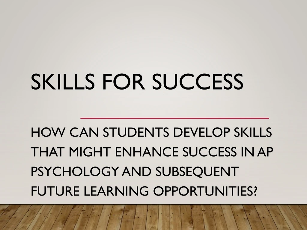 skills for success