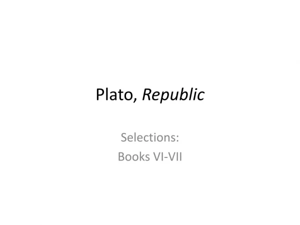 Plato, Republic