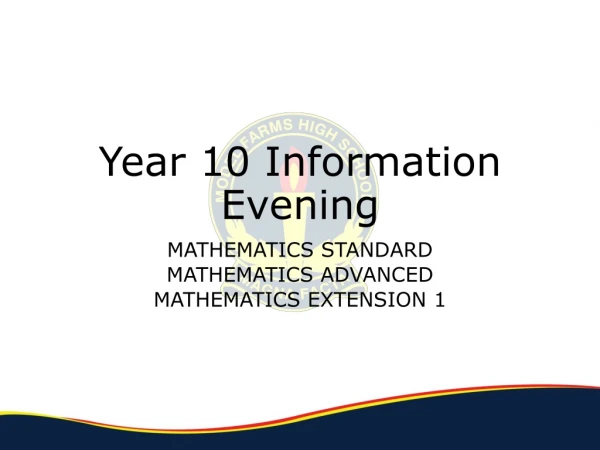 Year 10 Information Evening