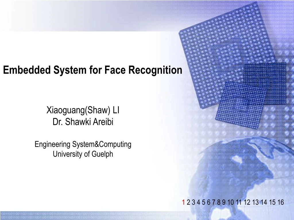 embedded system for face recognition