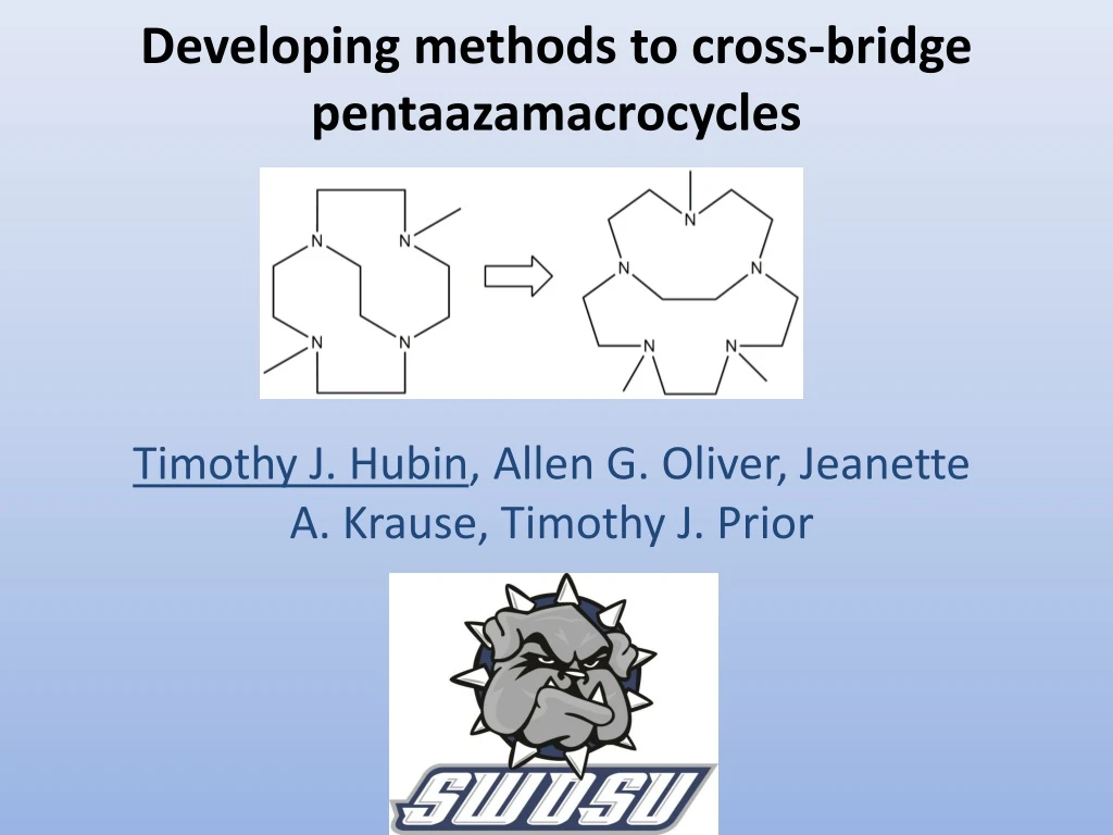 developing methods to cross bridge pentaazamacrocycles