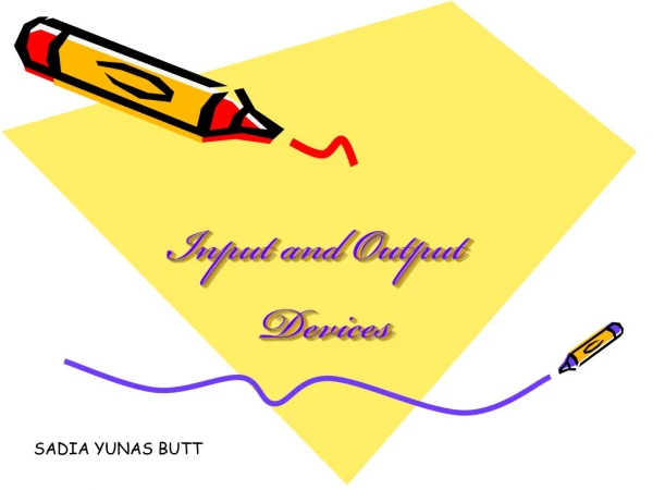 Input and Output Devices