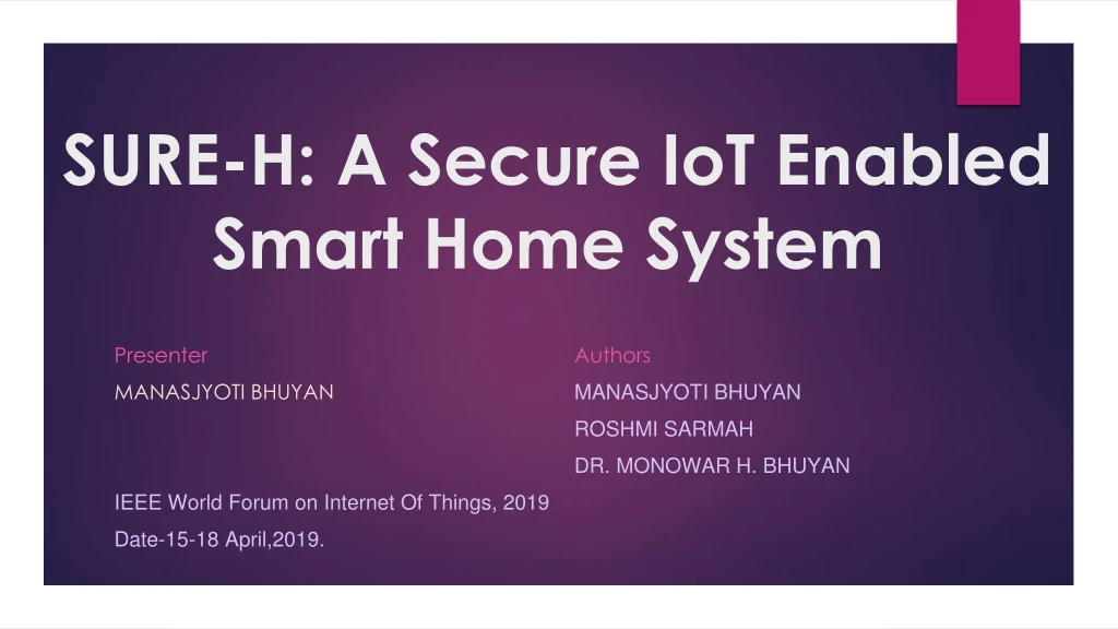 sure h a secure iot enabled smart home system
