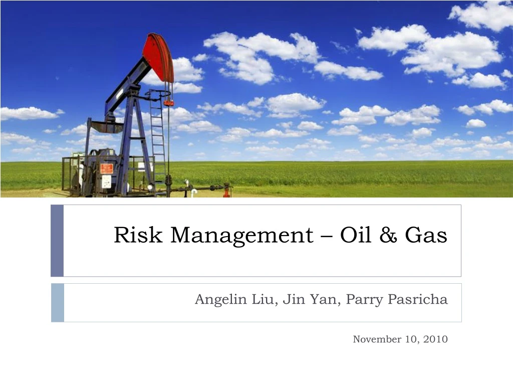 risk management oil gas