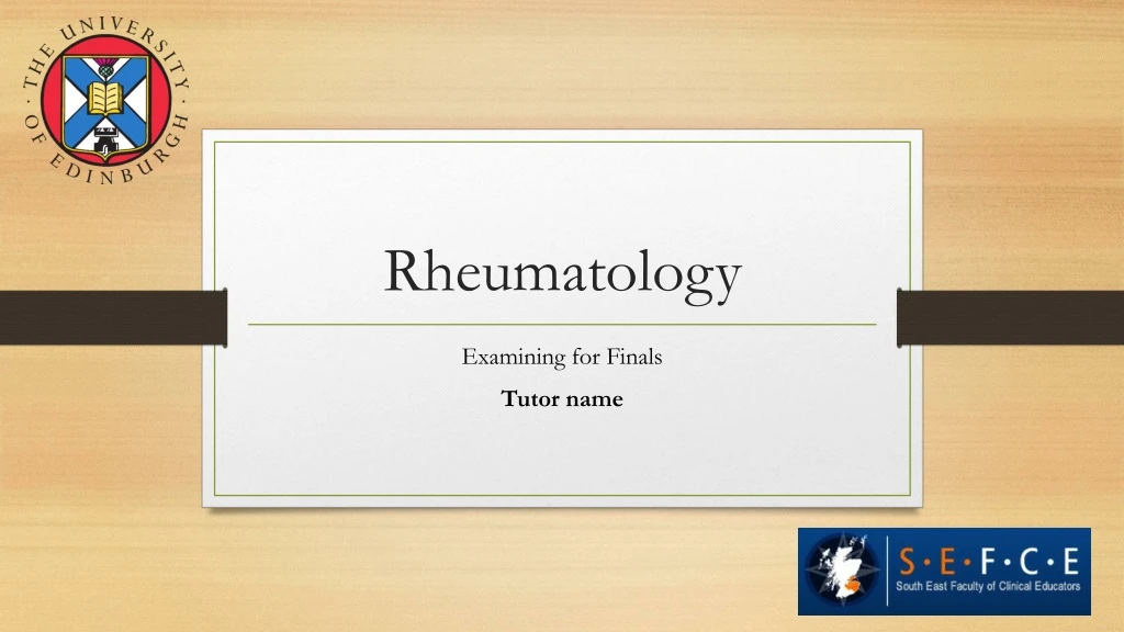 rheumatology