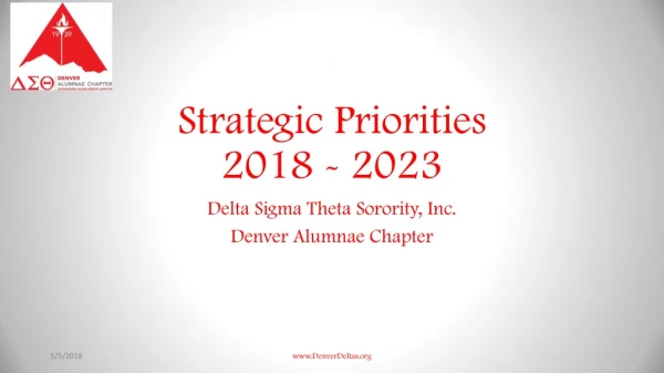 Strategic Priorities 2018 - 2023