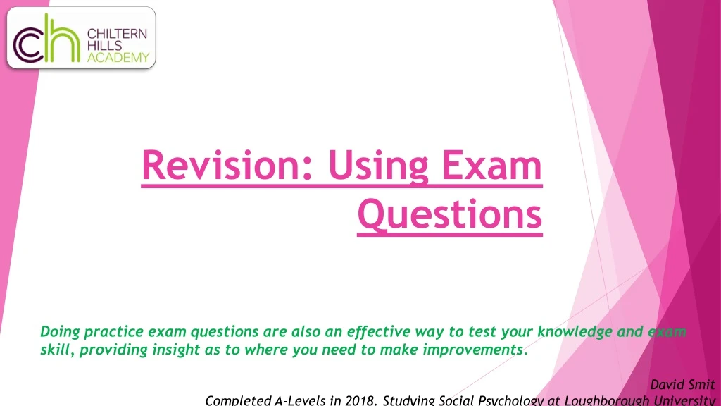 revision using exam questions