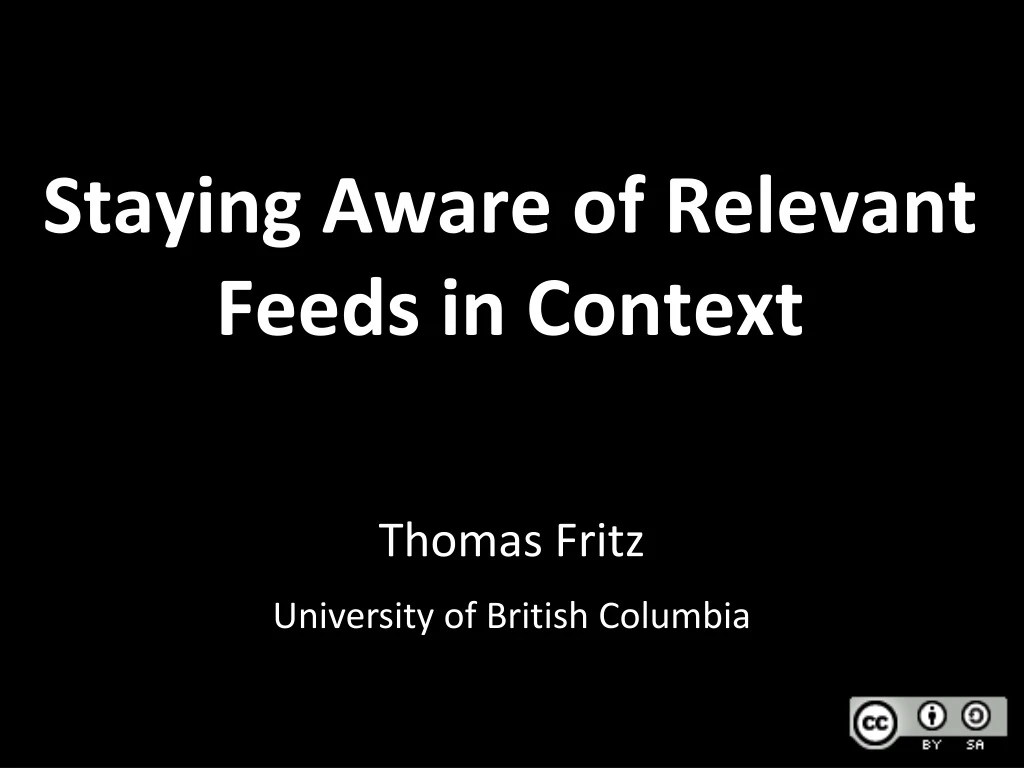 staying aware of relevant feeds in context