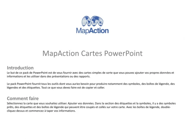 MapAction Cartes PowerPoint