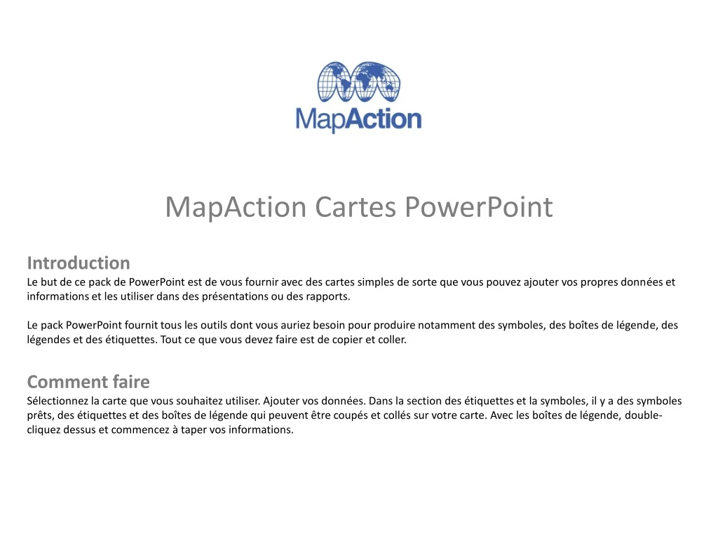 mapaction cartes powerpoint