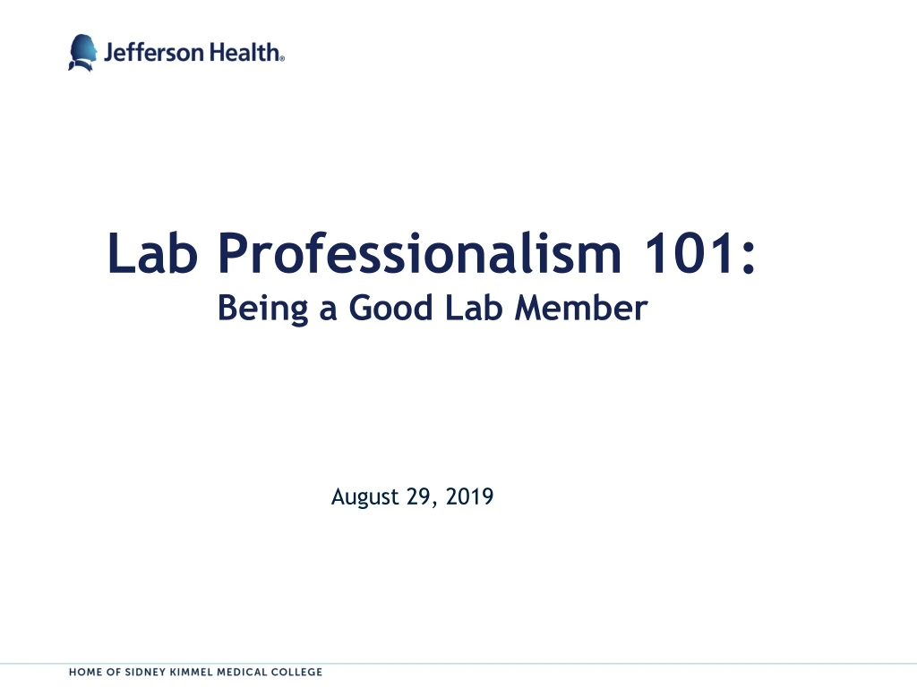 lab professionalism 101 being a good lab member