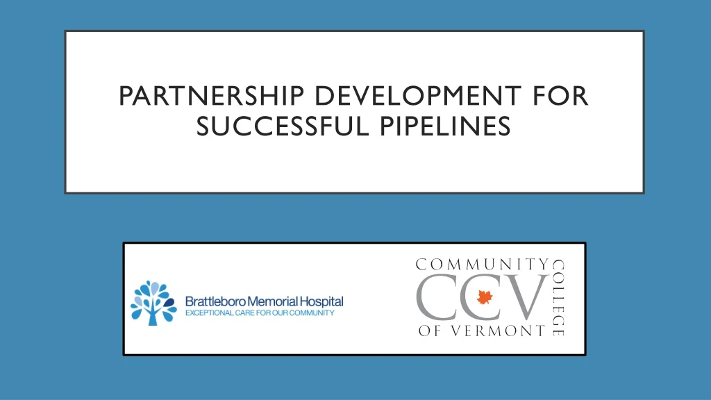 partnership development for successful pipelines