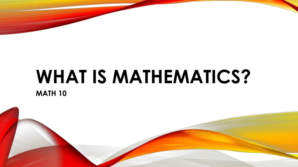 what is mathematics