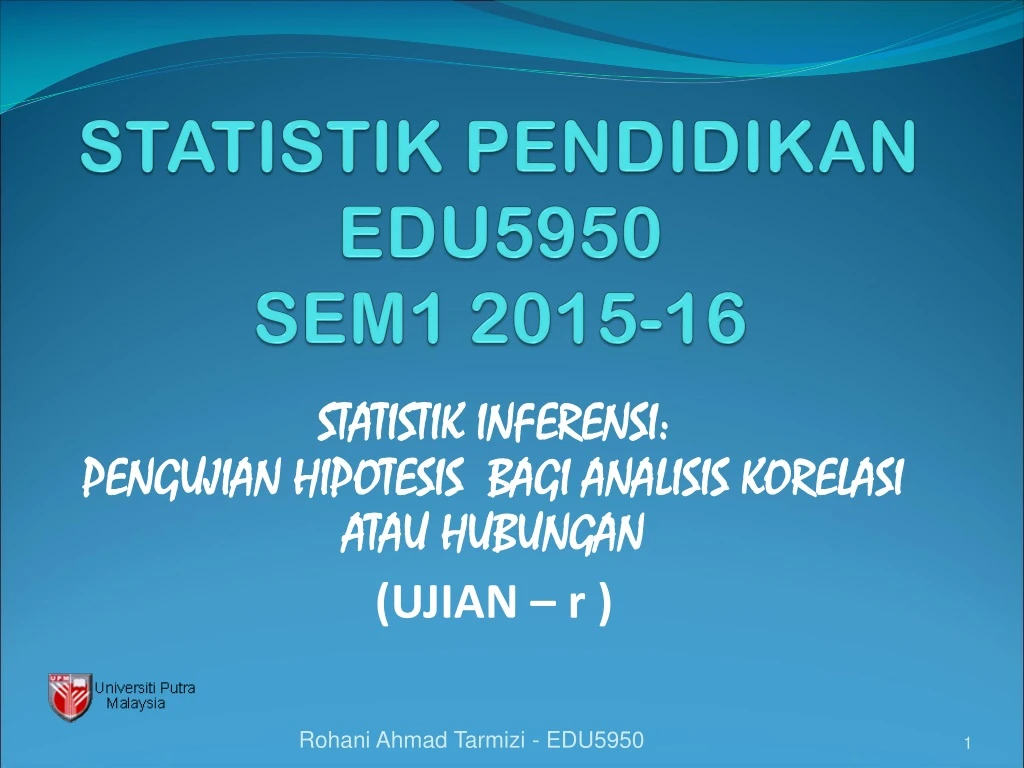 statistik pendidikan edu5950 sem1 2015 16