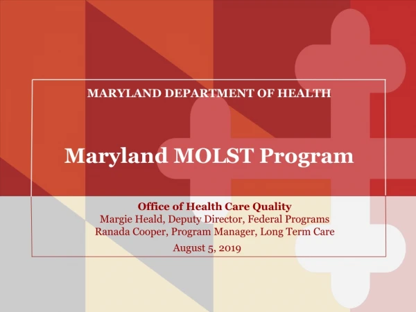 Maryland MOLST Program