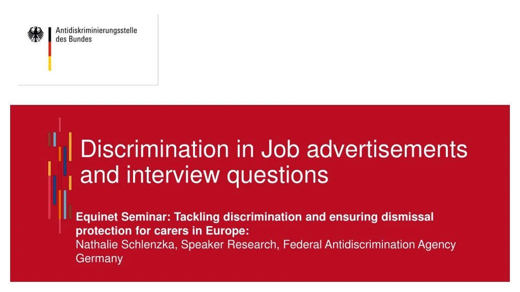 discrimination in job advertisements and interview questions