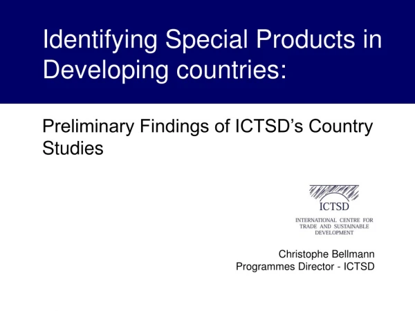 Christophe Bellmann Programmes Director - ICTSD