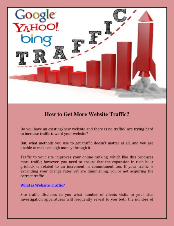 How to Get More Website Traffic?