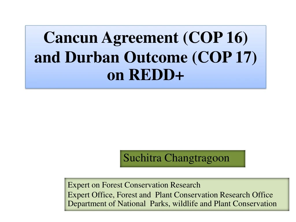 cancun agreement cop 16 and durban outcome