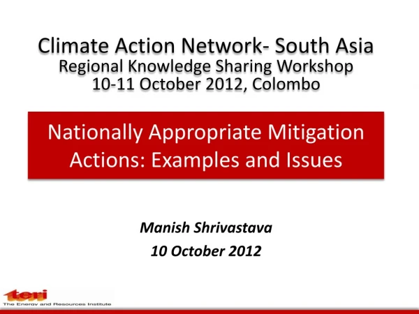 Nationally Appropriate Mitigation Actions: Examples and Issues