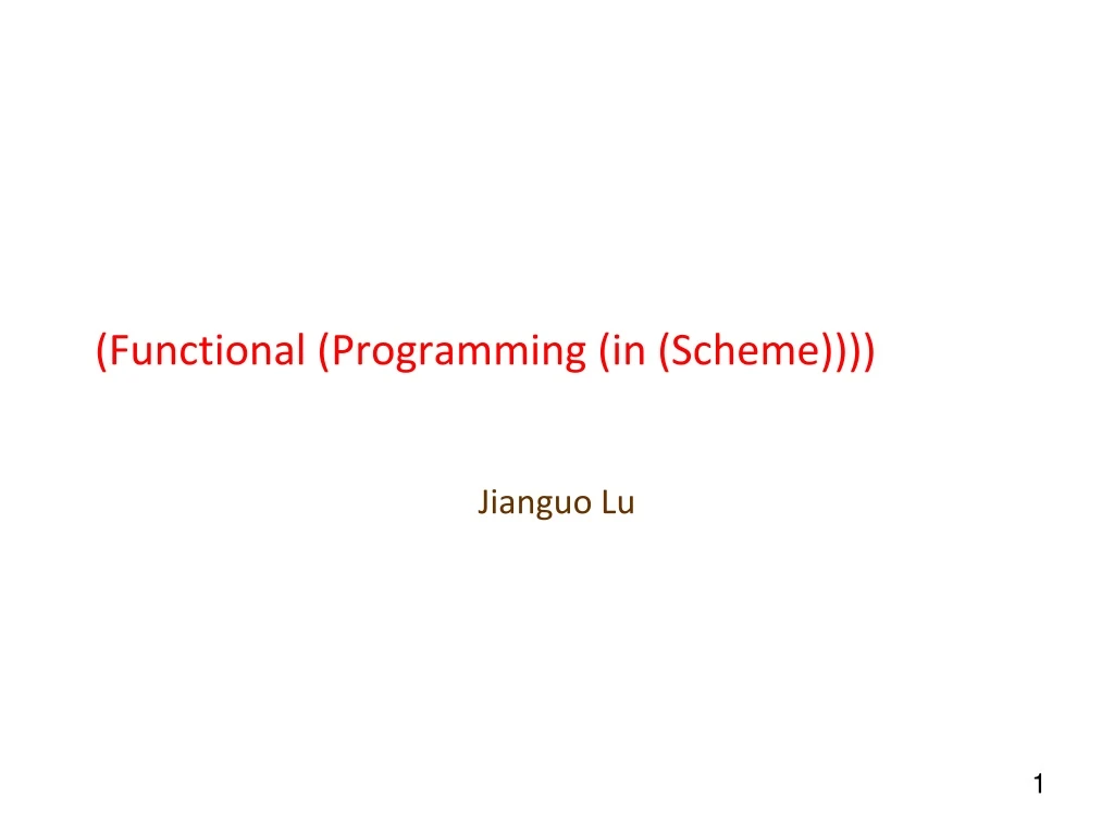 functional programming in scheme