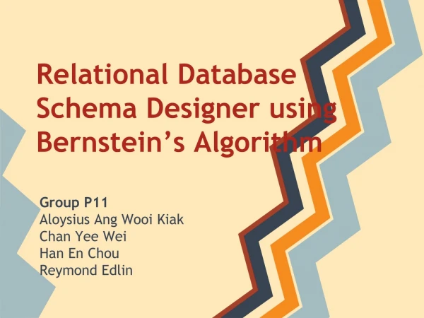 Relational Database Schema Designer using Bernstein’s Algorithm