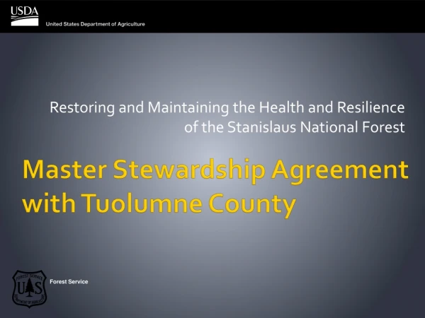 Master Stewardship Agreement with Tuolumne County