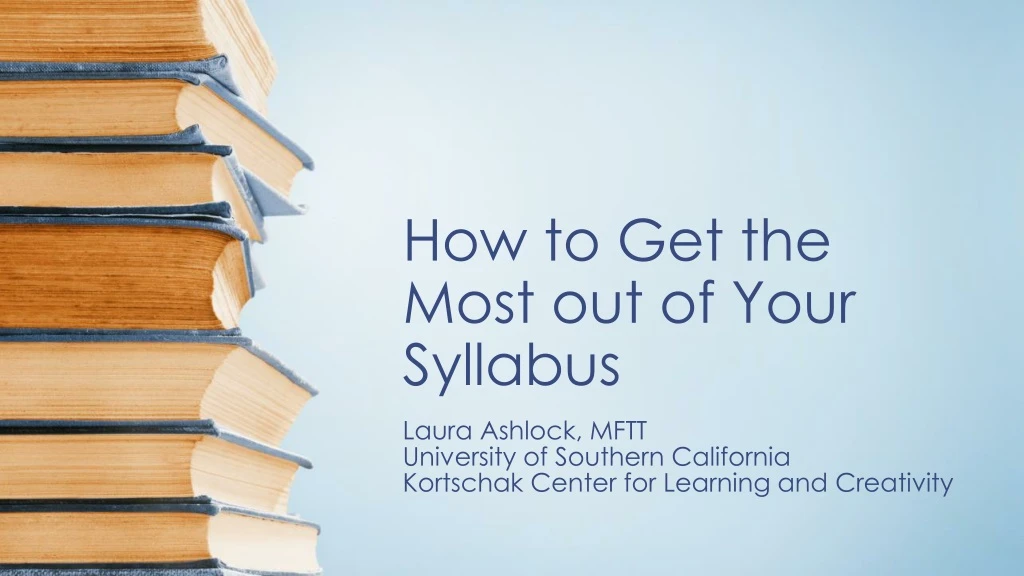 how to get the most out of your syllabus