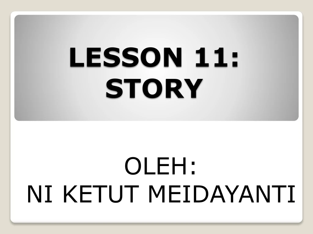 lesson 11 story