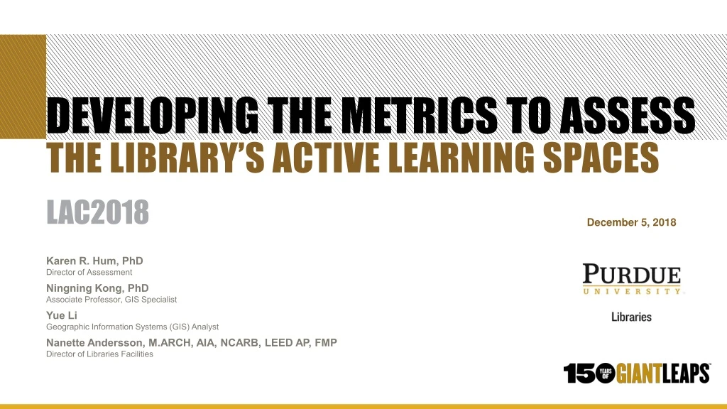 developing the metrics to assess