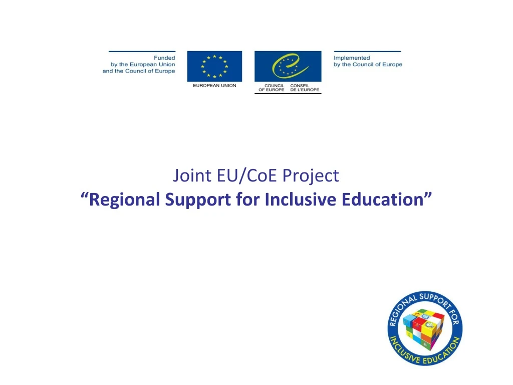 joint eu coe project regional support for inclusive education