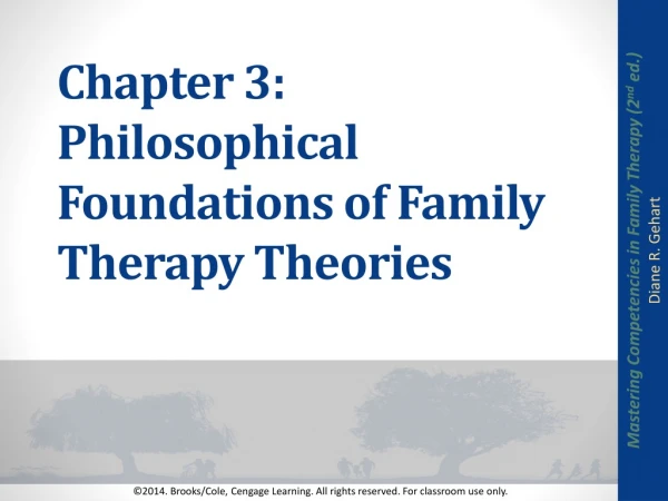 Chapter 3: Philosophical Foundations of Family Therapy Theories