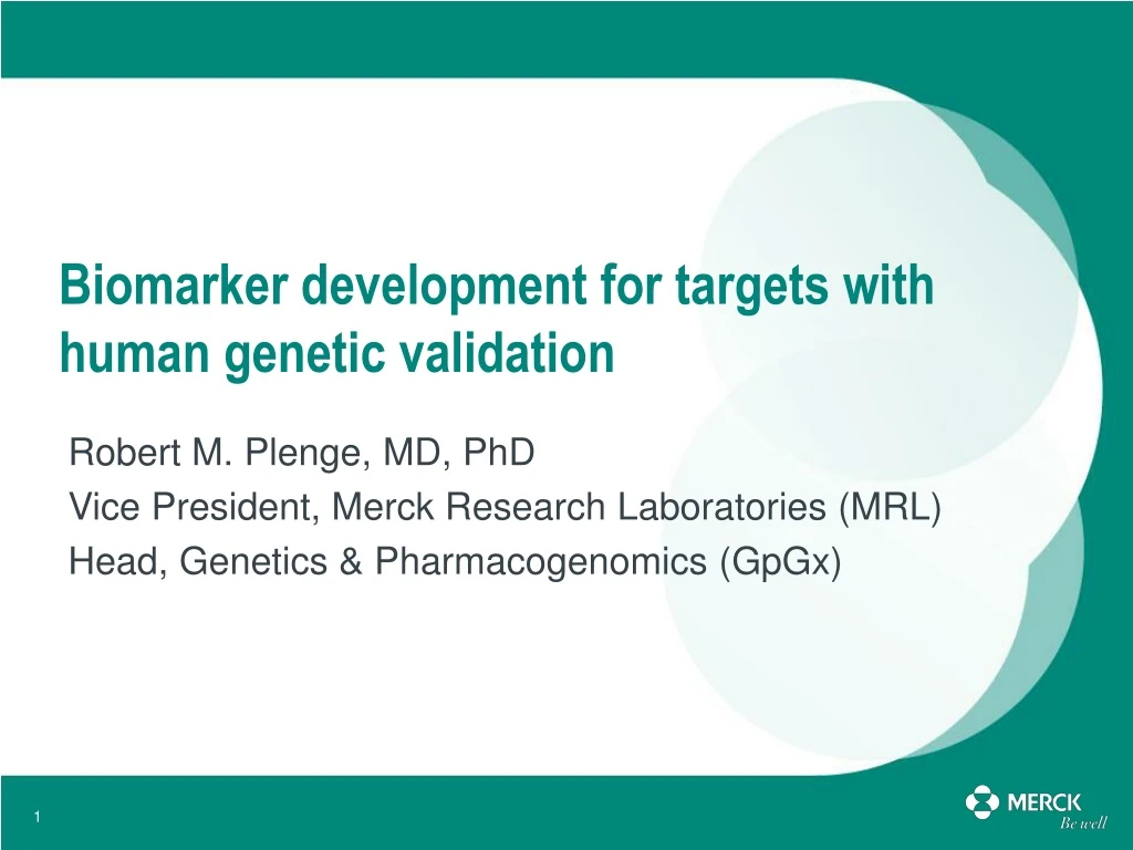 biomarker development for targets with human