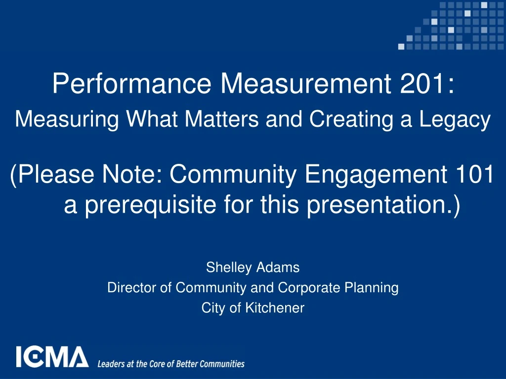 performance measurement 201 measuring what