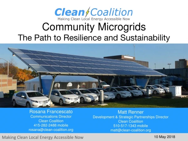 Community Microgrids The Path to Resilience and Sustainability