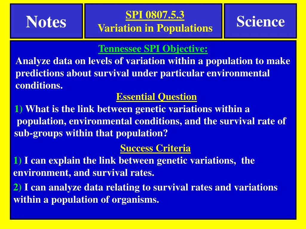 spi 0807 5 3 variation in populations