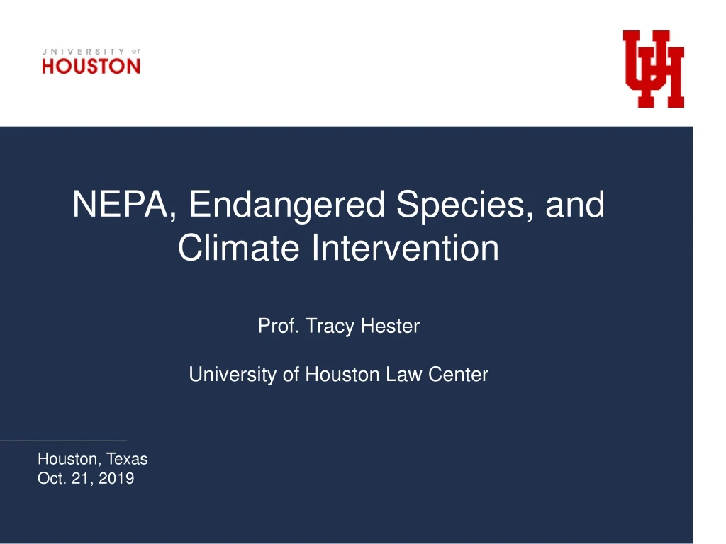 nepa endangered species and climate intervention