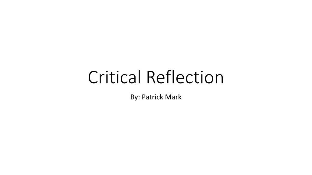 critical reflection