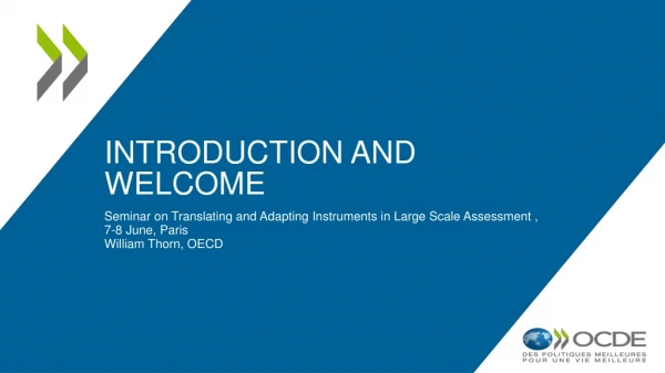 Introduction and welcome