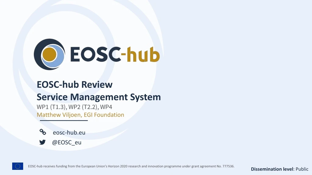 eosc hub review service management system