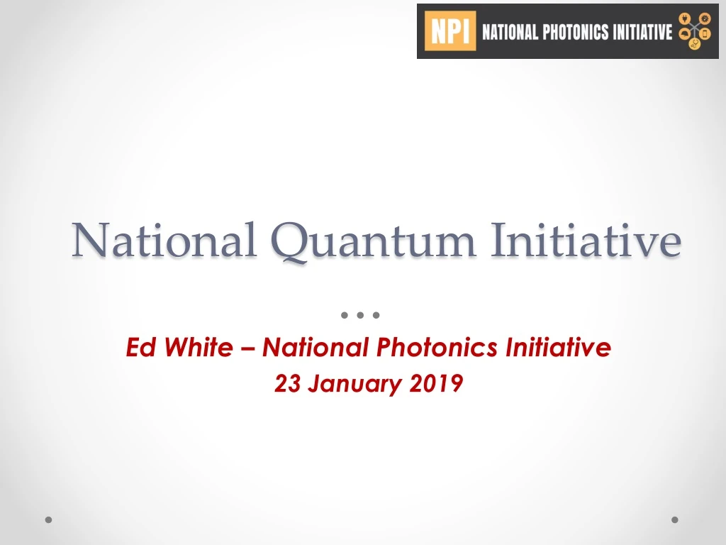 national quantum initiative