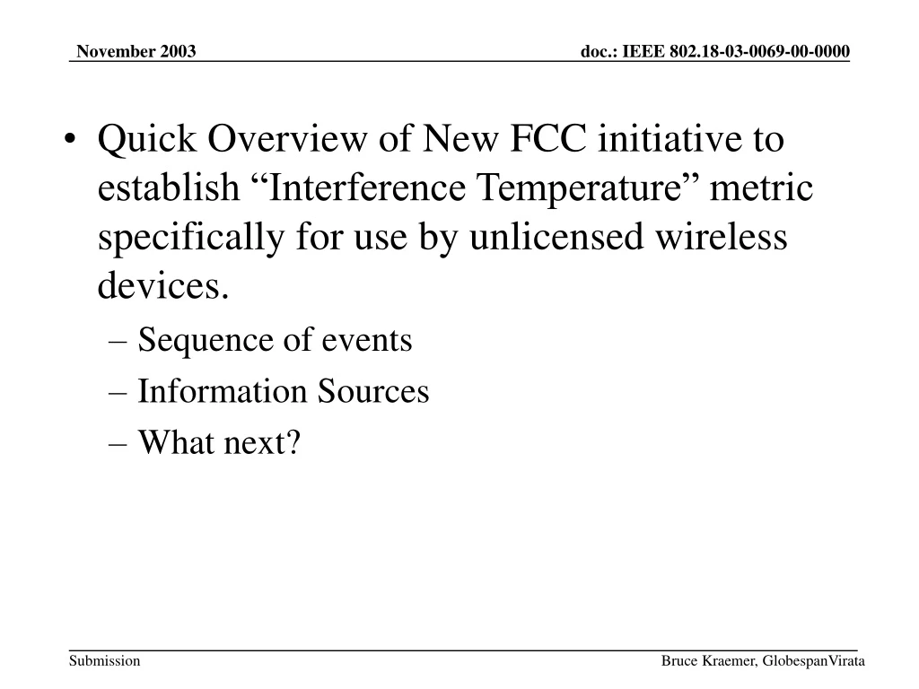 quick overview of new fcc initiative to establish