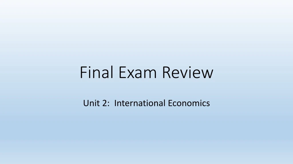 final exam review