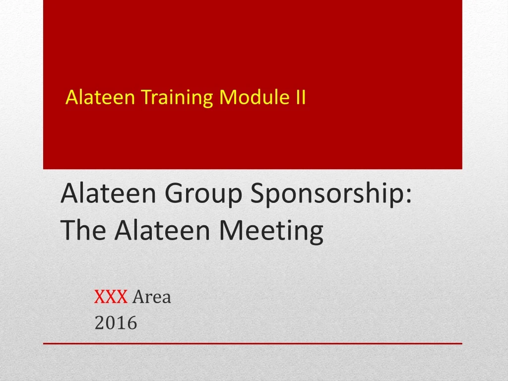 alateen training module ii alateen group sponsorship the alateen meeting