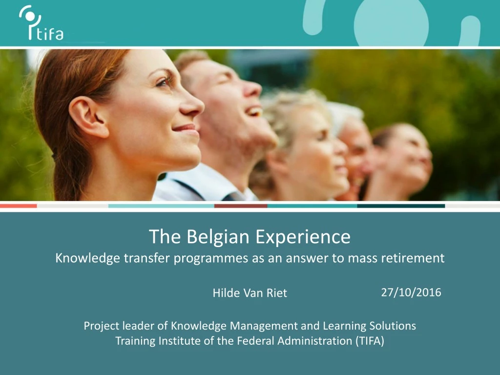 the belgian experience knowledge transfer
