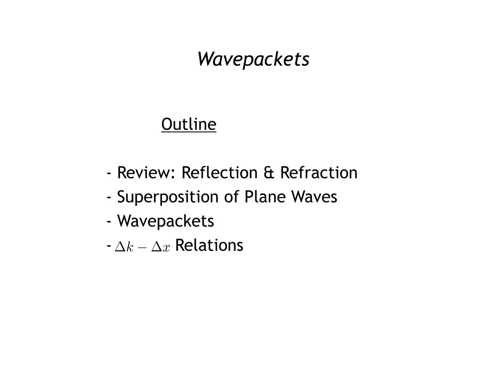 wavepackets